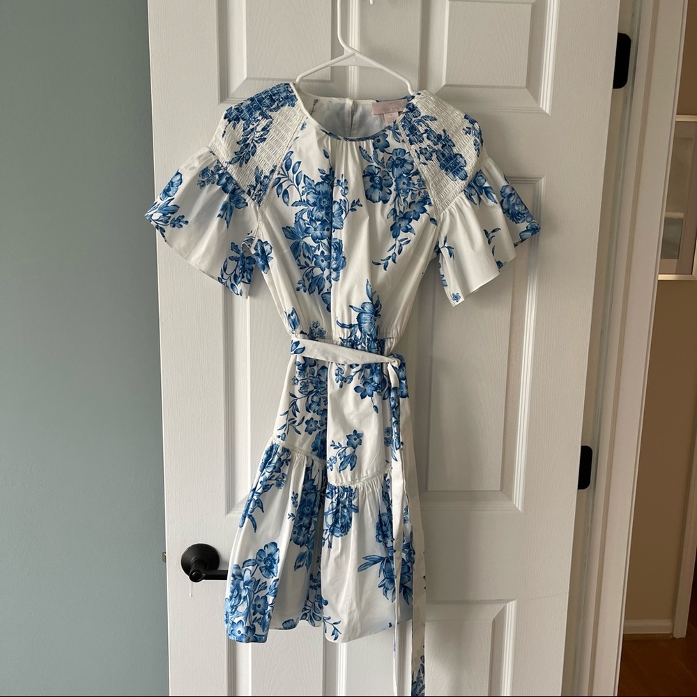 Ruffle front tie dress